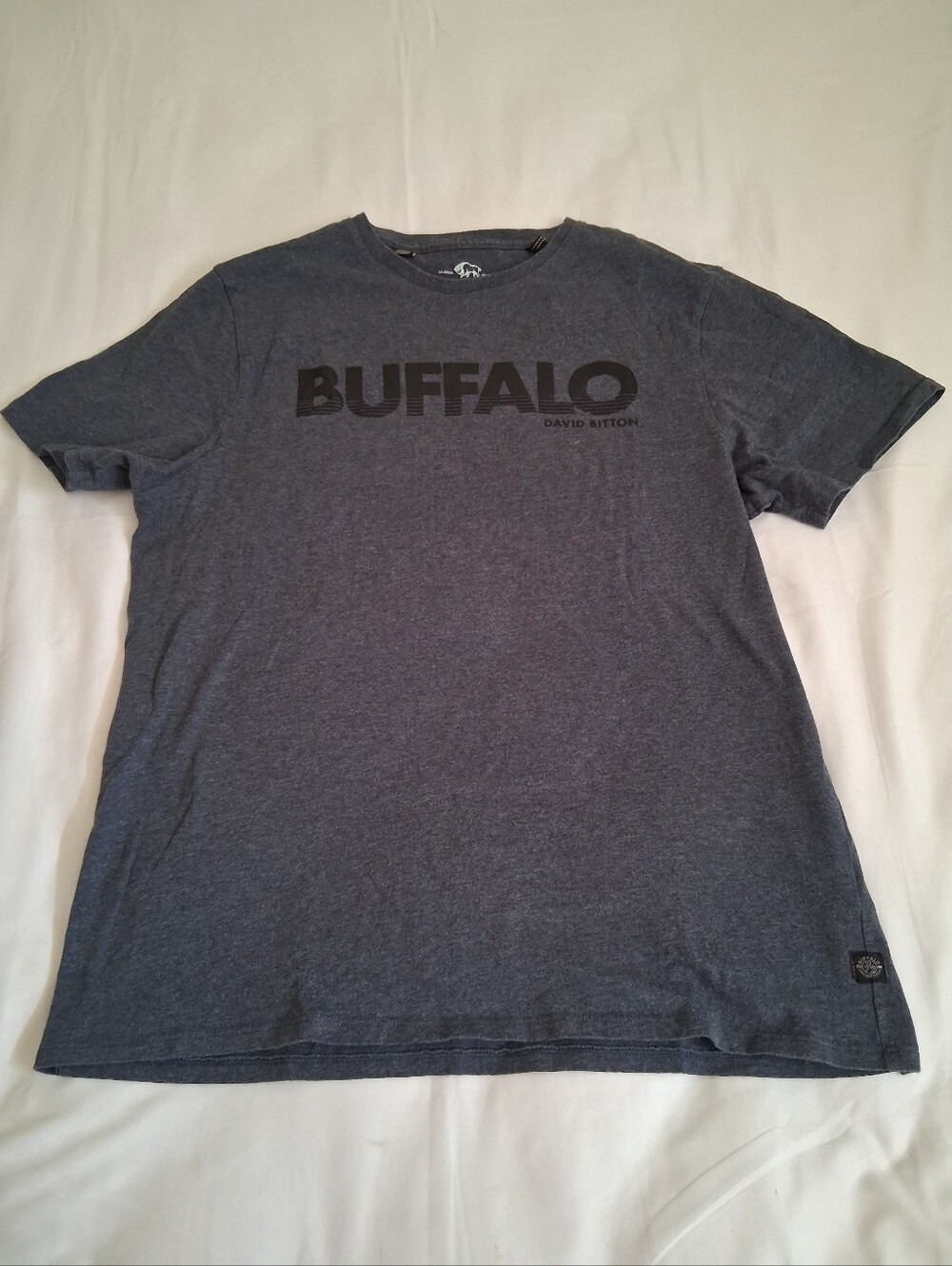 BUFFAMO DAVID BITTON GRAY LOGO MEN'S SHORT SLEEVE TEE